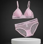 ست برالت و شورت کلوین کلاین 'عاشقانه مدرن' - مدل مثلثی تمام تور (Calvin Klein)