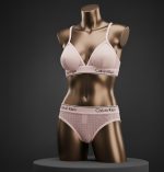 ست برالت و شورت کلوین کلاین 'عاشقانه مدرن' - مدل مثلثی تمام تور (Calvin Klein) - Image 3